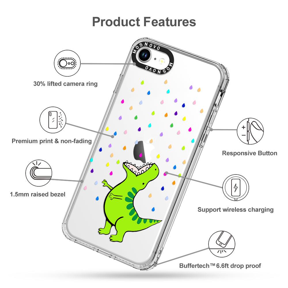 Rainbow Dinosaur Phone Case - iPhone 7 Case - MOSNOVO