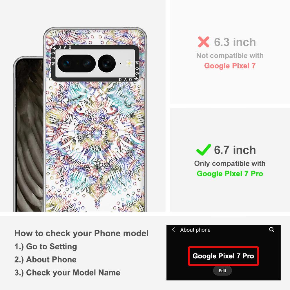 Rainbow Mandala Phone Case - Google Pixel 7 Pro Case - MOSNOVO