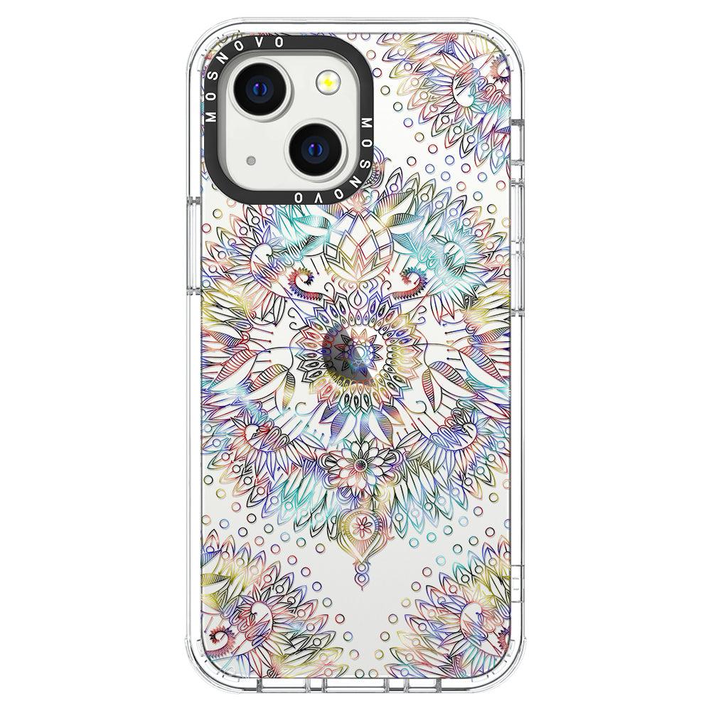 Rainbow Mandala Phone Case - iPhone 13 Mini Case - MOSNOVO