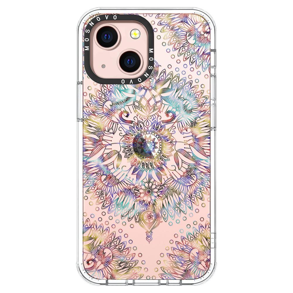 Rainbow Mandala Phone Case - iPhone 13 Mini Case - MOSNOVO