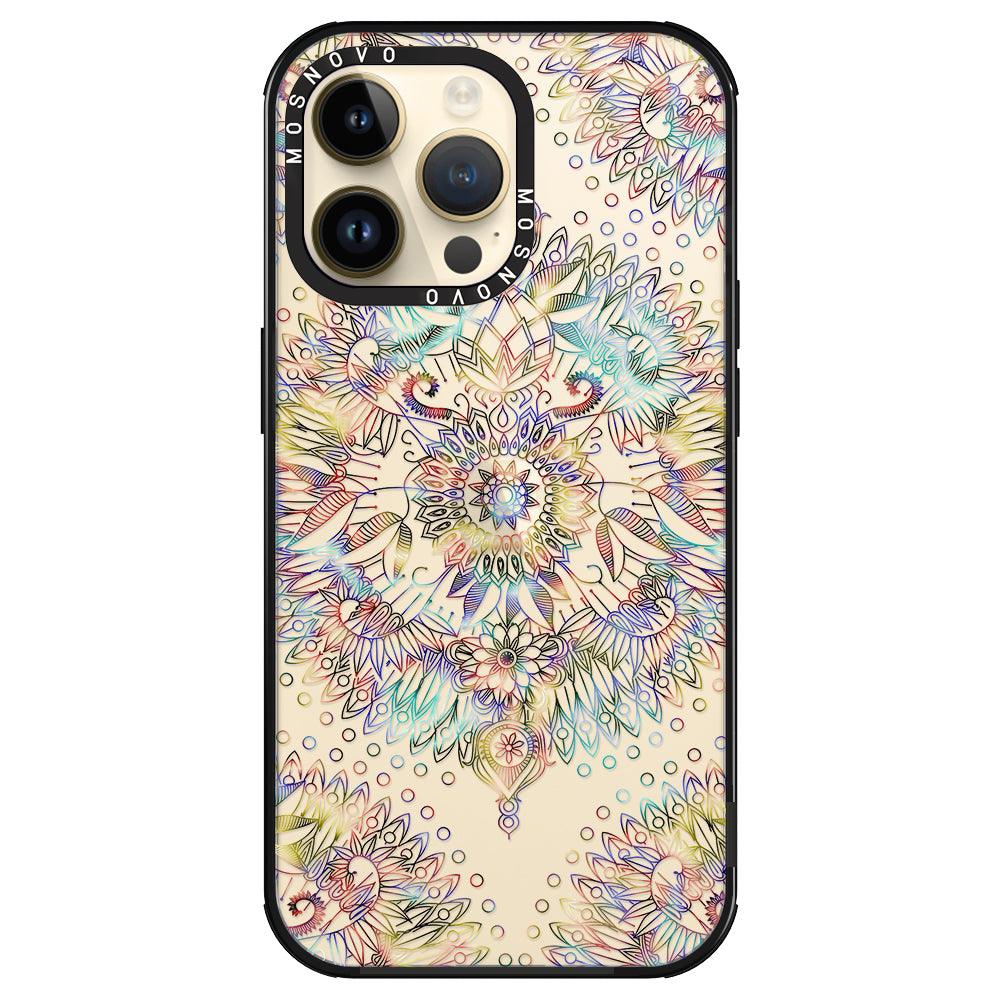 Rainbow Mandala Phone Case - iPhone 14 Pro Max Case - MOSNOVO