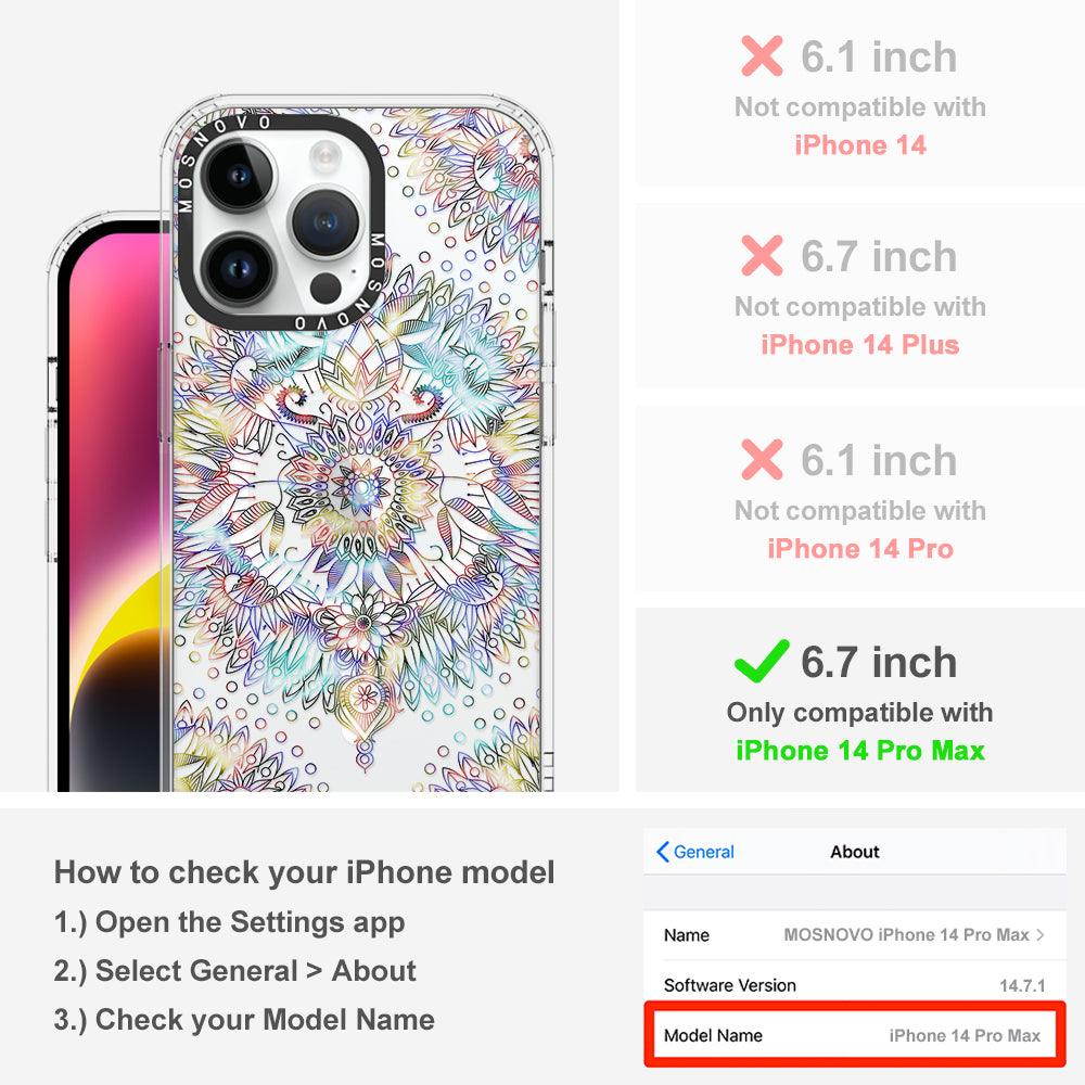 Rainbow Mandala Phone Case - iPhone 14 Pro Max Case - MOSNOVO