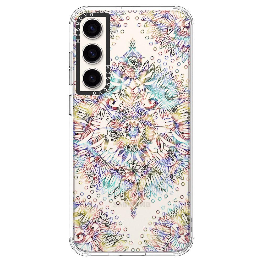 Rainbow Mandala Phone Case - Samsung Galaxy S23 Case - MOSNOVO