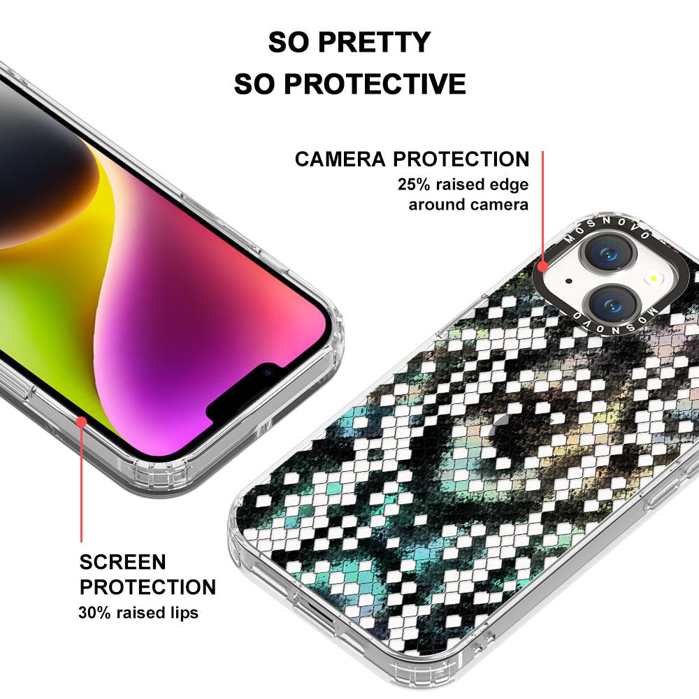 Rainbow Snake Print Phone Case - iPhone 14 Case - MOSNOVO