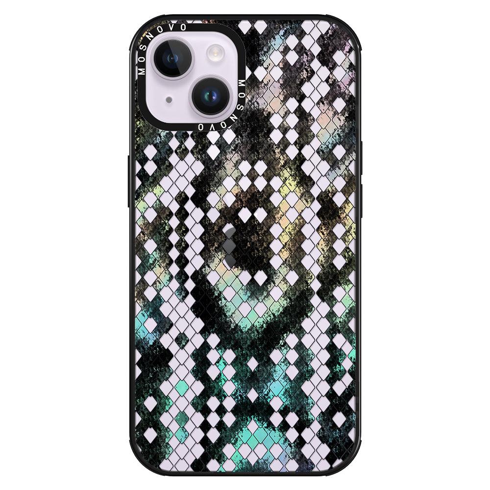 Rainbow Snake Print Phone Case - iPhone 14 Plus Case - MOSNOVO