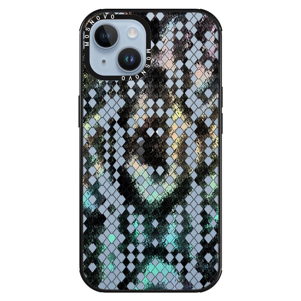 Rainbow Snake Print Phone Case - iPhone 14 Plus Case - MOSNOVO