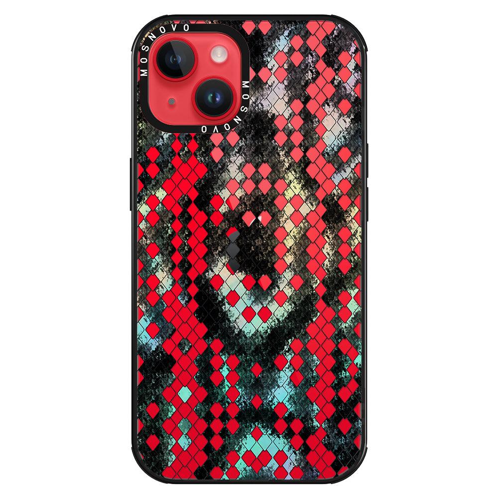 Rainbow Snake Print Phone Case - iPhone 14 Plus Case - MOSNOVO