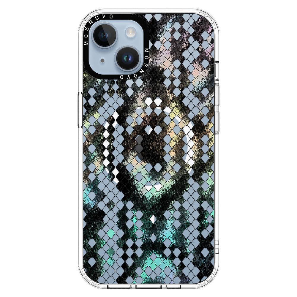 Rainbow Snake Print Phone Case - iPhone 14 Plus Case - MOSNOVO