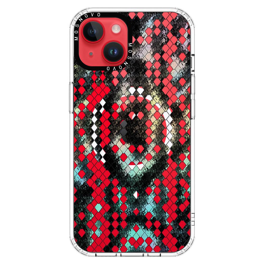 Rainbow Snake Print Phone Case - iPhone 14 Plus Case - MOSNOVO