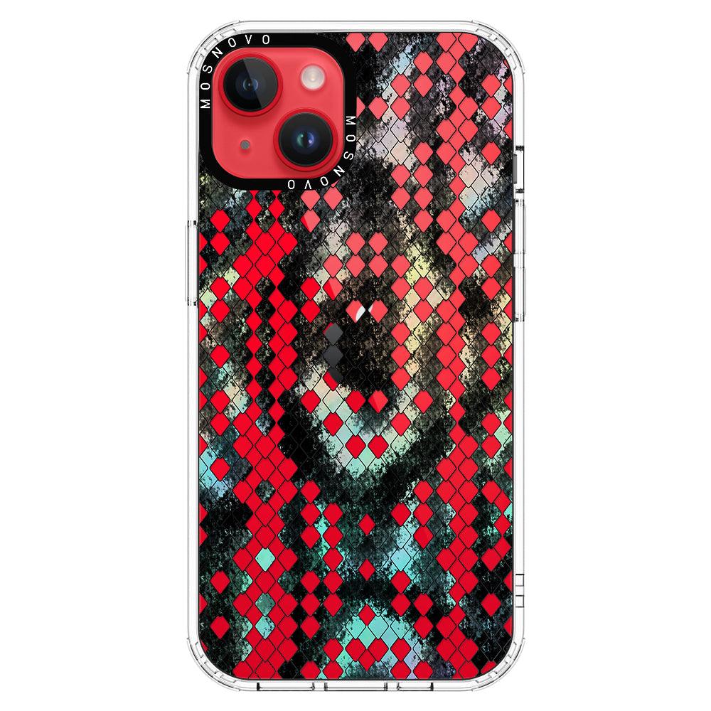 Rainbow Snake Print Phone Case - iPhone 14 Plus Case - MOSNOVO