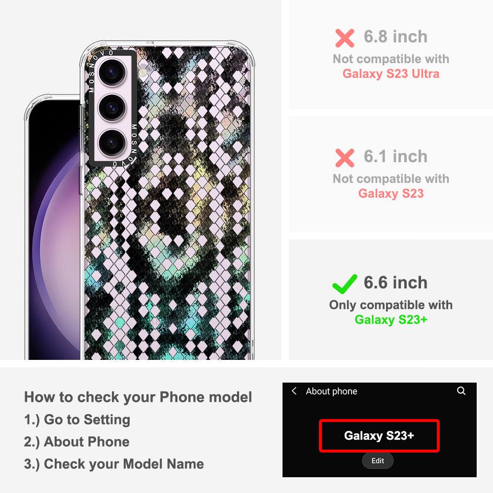 Rainbow Snake Print Phone Case - Samsung Galaxy S23 Plus Case - MOSNOVO