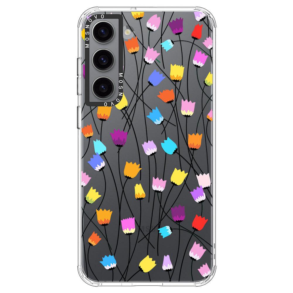 Rainbow Tulips Phone Case - Samsung Galaxy S23 Case - MOSNOVO