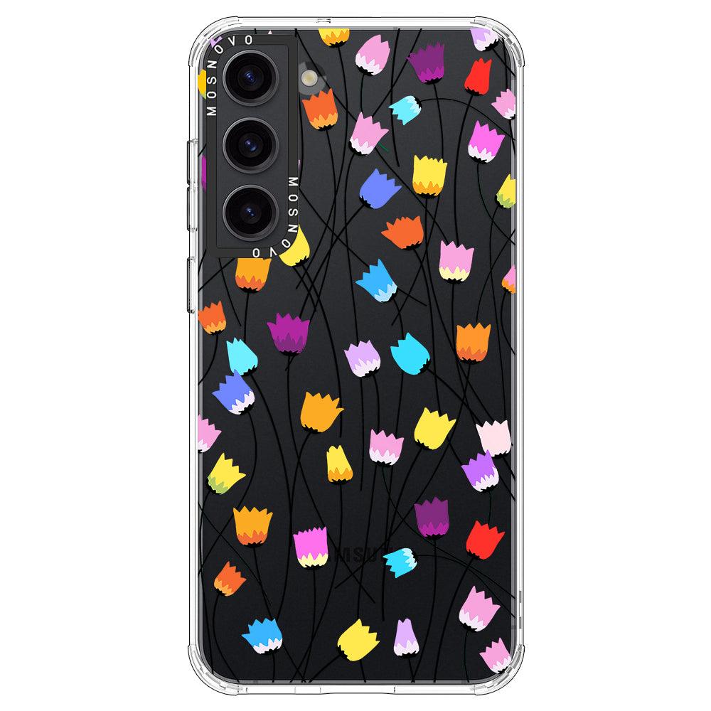 Rainbow Tulips Phone Case - Samsung Galaxy S23 Case - MOSNOVO