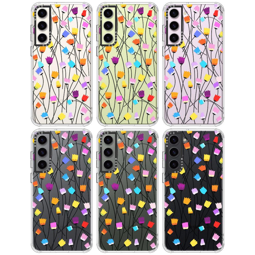 Rainbow Tulips Phone Case - Samsung Galaxy S23 Case - MOSNOVO