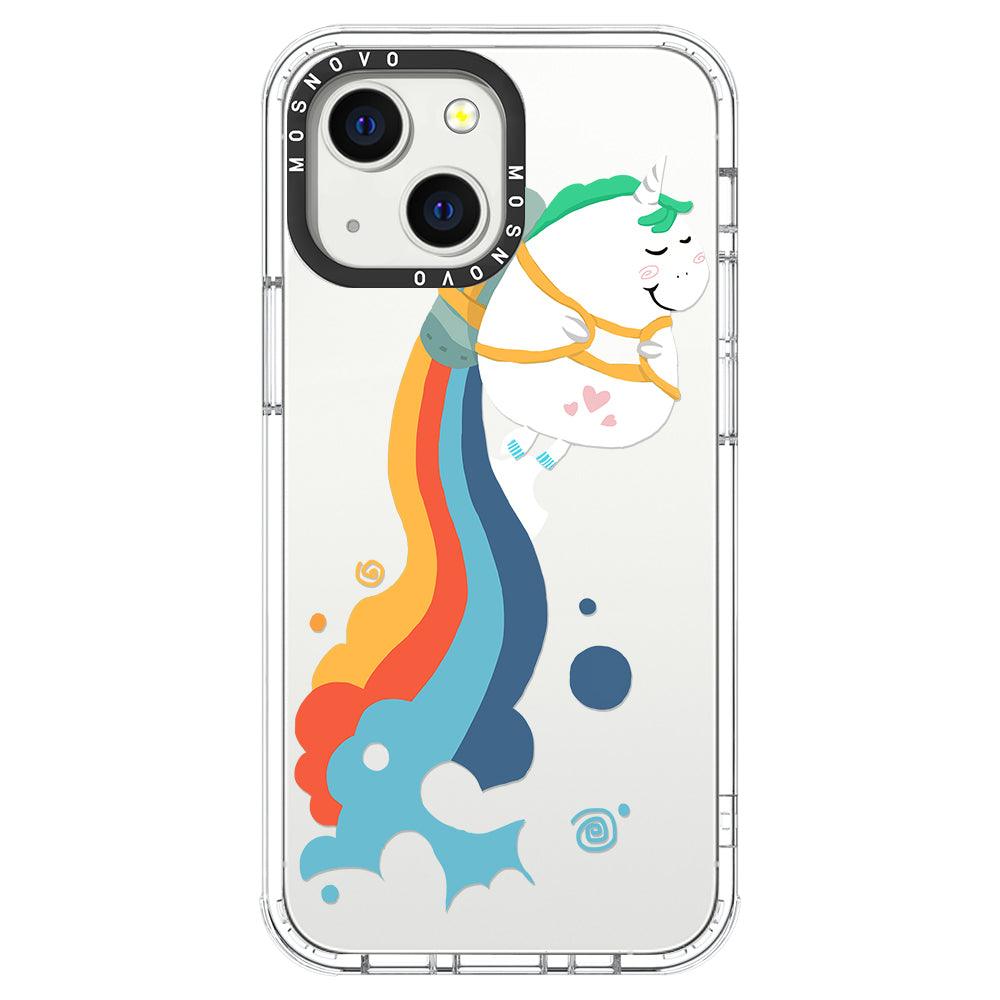 Cute Rainbow Unicorn Phone Case - iPhone 13 Mini Case - MOSNOVO