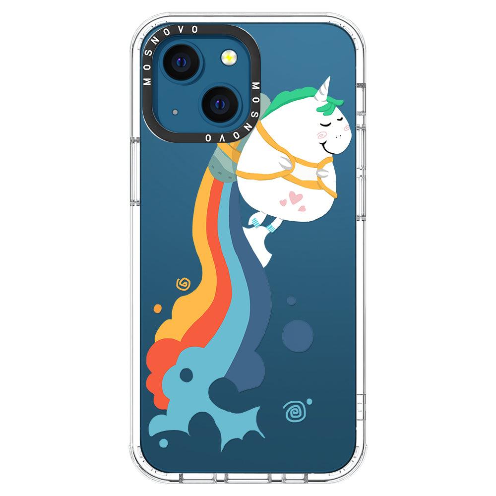 Cute Rainbow Unicorn Phone Case - iPhone 13 Mini Case - MOSNOVO