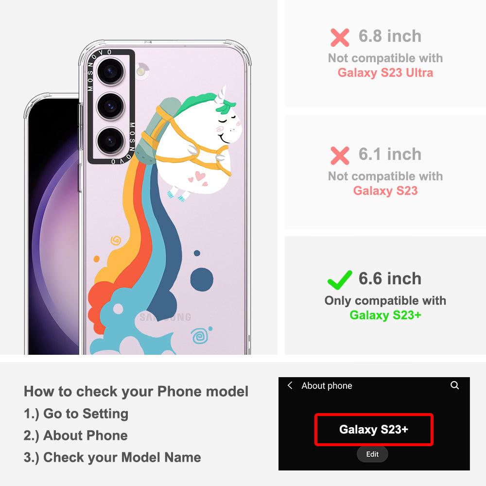Rainbow Unicorn Phone Case - Samsung Galaxy S23 Plus Case - MOSNOVO
