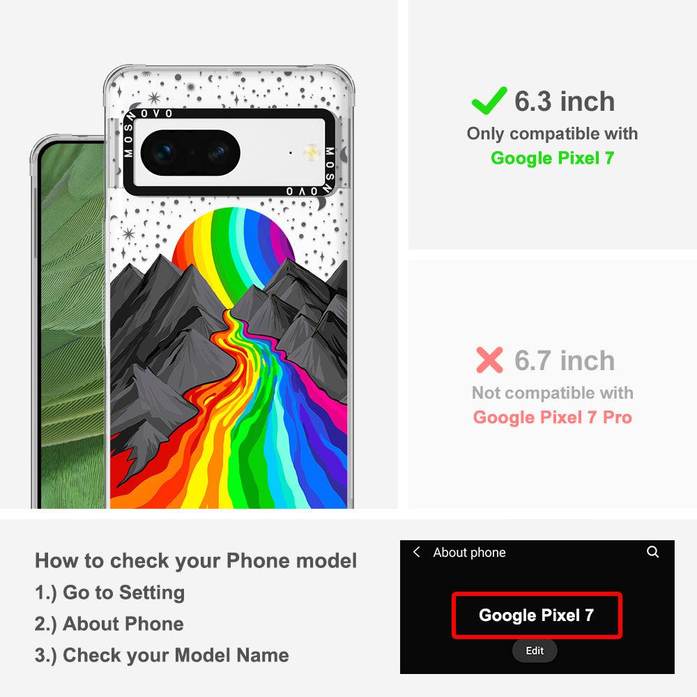 Rainbow Volcano Phone Case - Google Pixel 7 Case - MOSNOVO