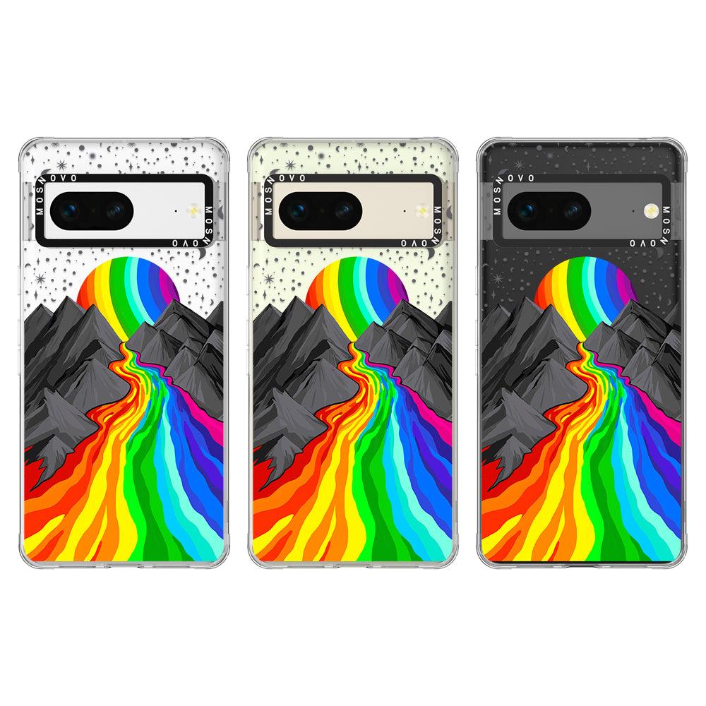 Rainbow Volcano Phone Case - Google Pixel 7 Case - MOSNOVO