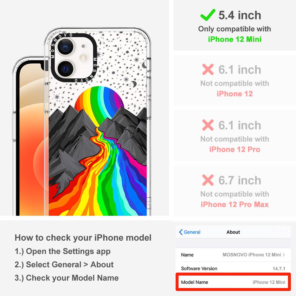 Rainbow Volcano Phone Case - iPhone 12 Mini Case - MOSNOVO