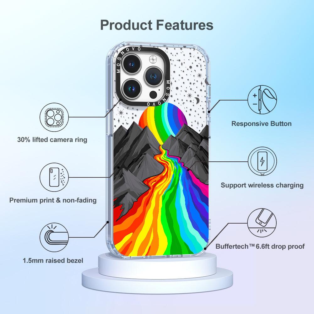 Rainbow Landscape Phone Case - iPhone 14 Pro Max Case - MOSNOVO