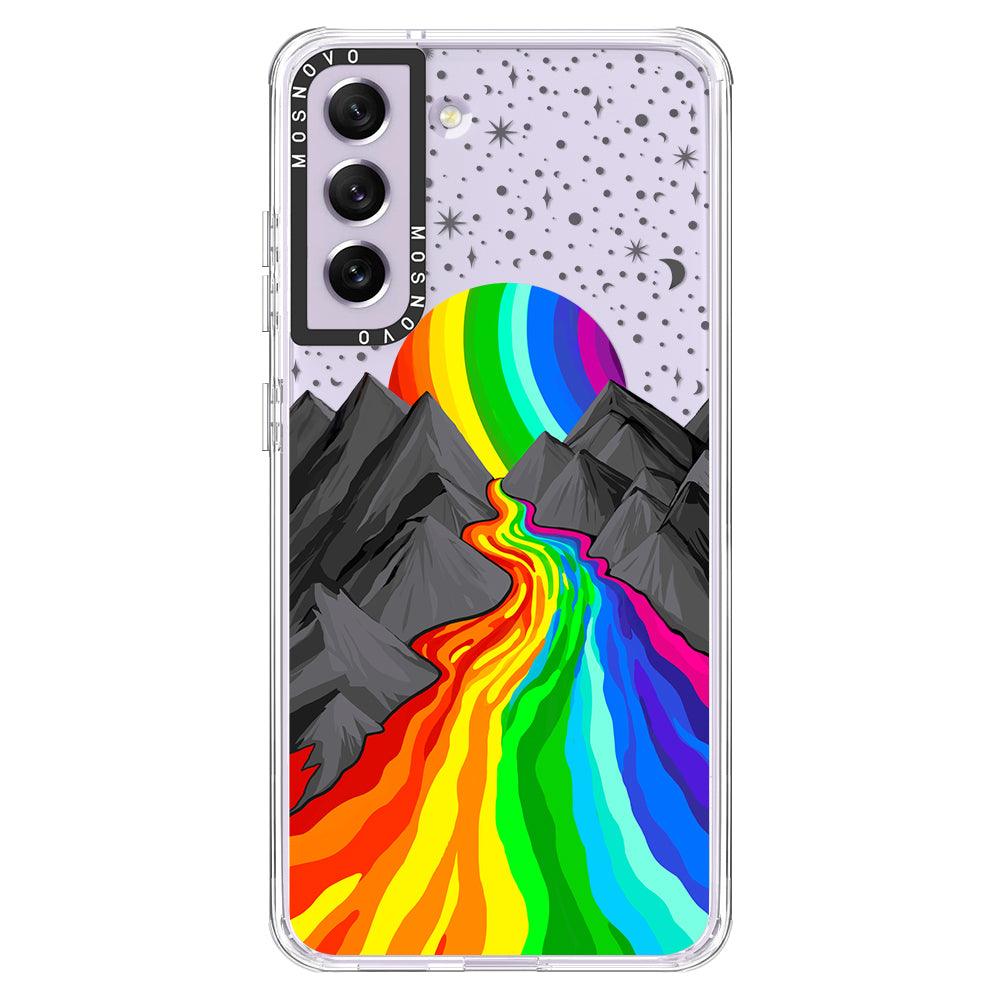 Rainbow Volcano Phone Case - Samsung Galaxy S21 FE Case - MOSNOVO