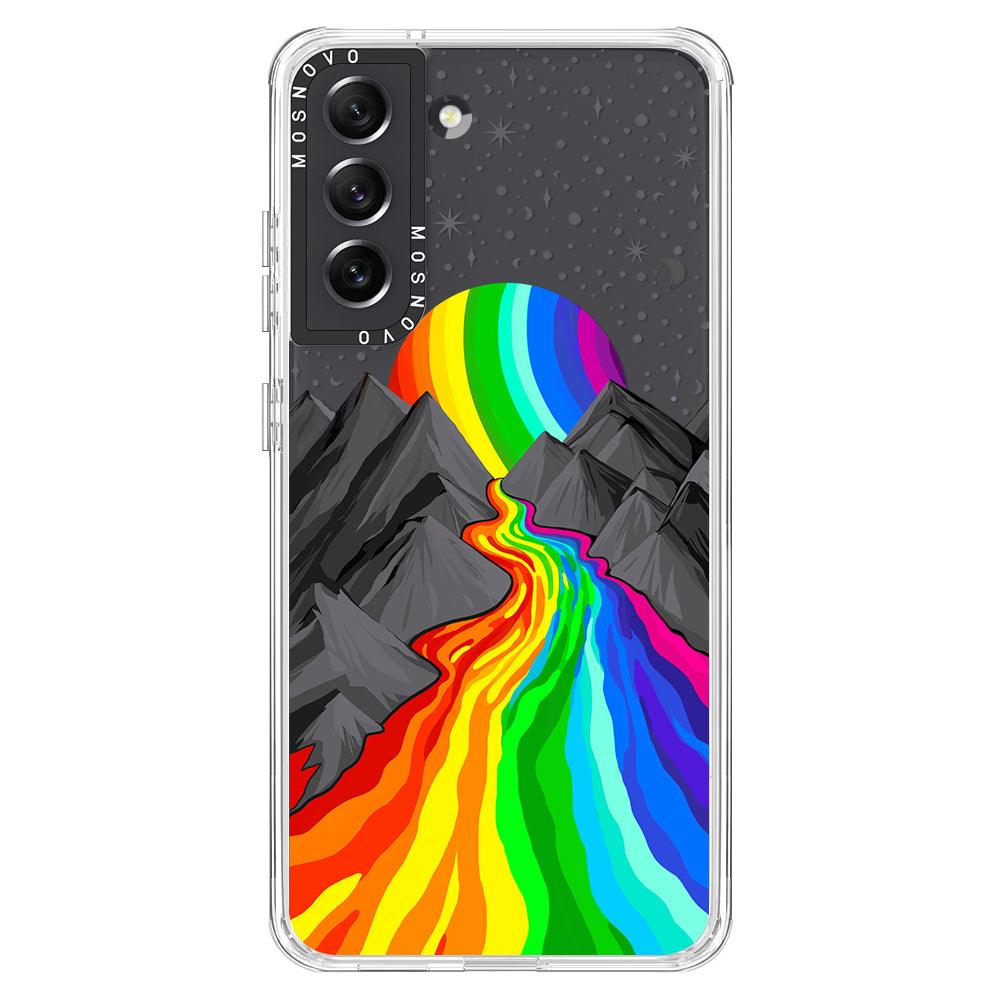 Rainbow Volcano Phone Case - Samsung Galaxy S21 FE Case - MOSNOVO