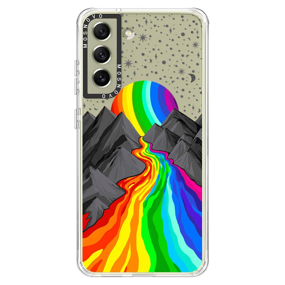 Rainbow Volcano Phone Case - Samsung Galaxy S21 FE Case - MOSNOVO