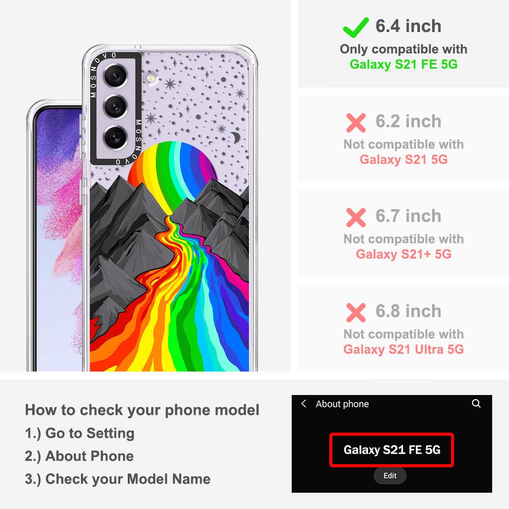 Rainbow Volcano Phone Case - Samsung Galaxy S21 FE Case - MOSNOVO