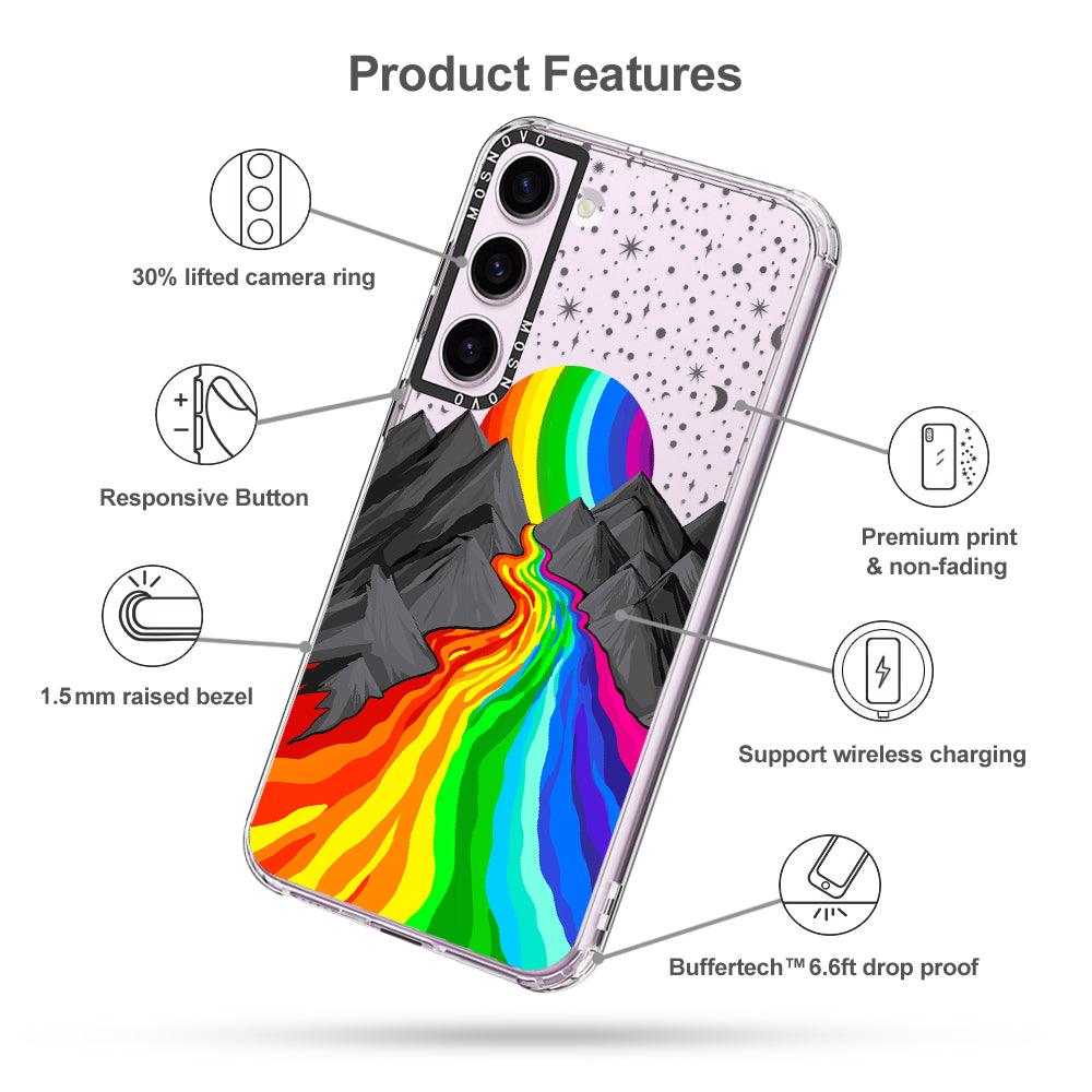 Rainbow Volcano Phone Case - Samsung Galaxy S23 Case - MOSNOVO