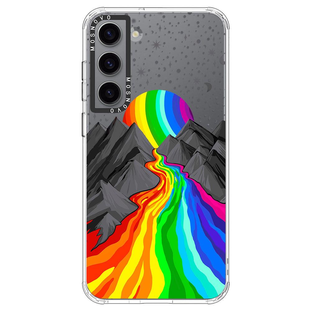 Rainbow Volcano Phone Case - Samsung Galaxy S23 Case - MOSNOVO