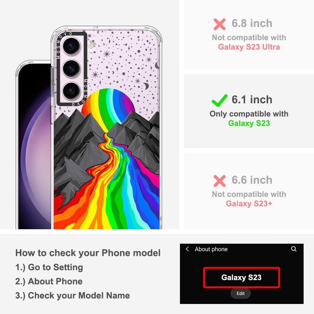 Rainbow Volcano Phone Case - Samsung Galaxy S23 Case - MOSNOVO