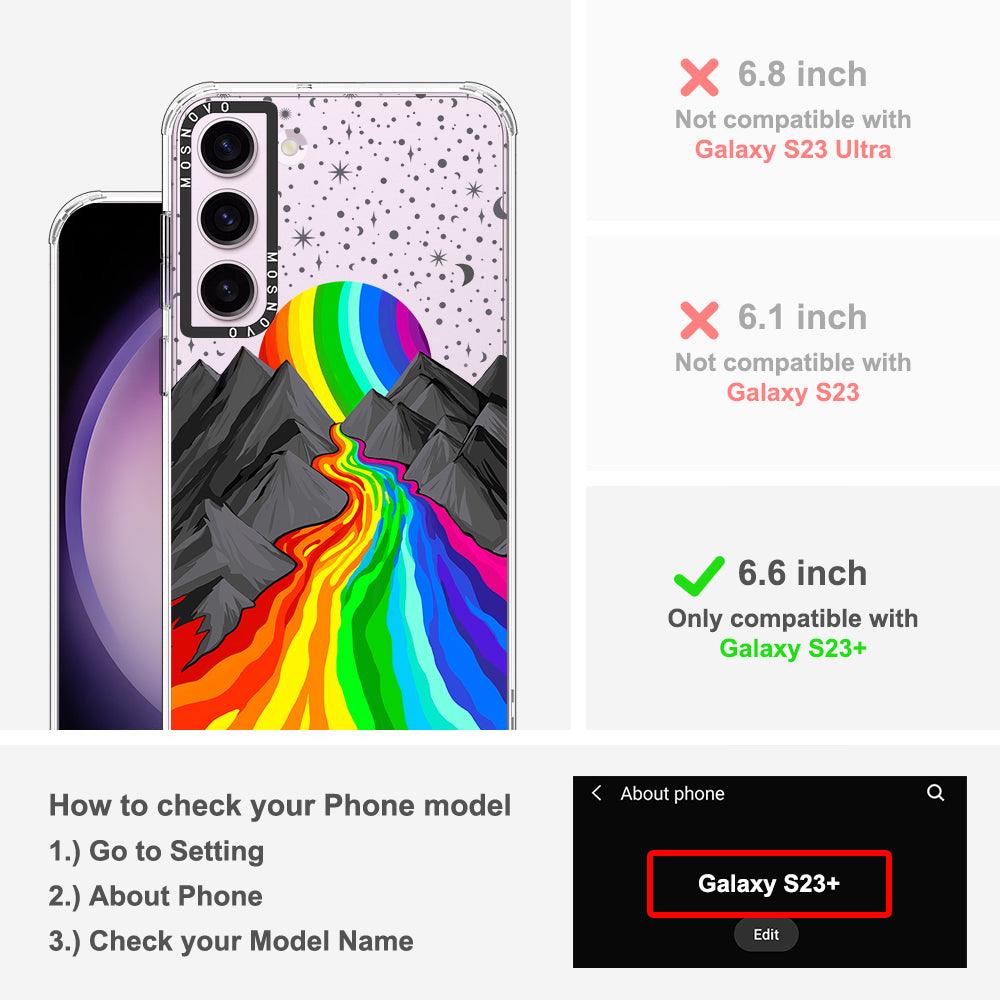 Rainbow Volcano Phone Case - Samsung Galaxy S23 Plus Case - MOSNOVO