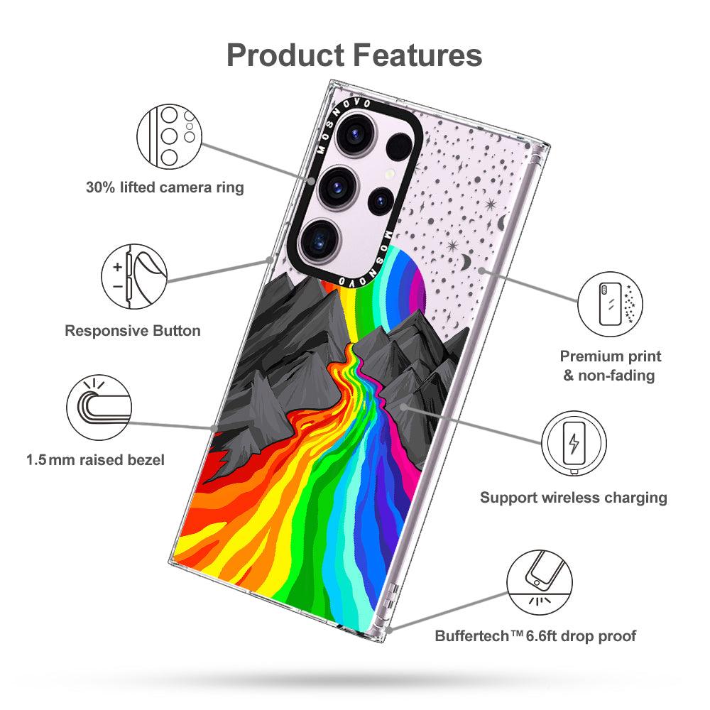 Rainbow Volcano Phone Case - Samsung Galaxy S23 Ultra Case - MOSNOVO