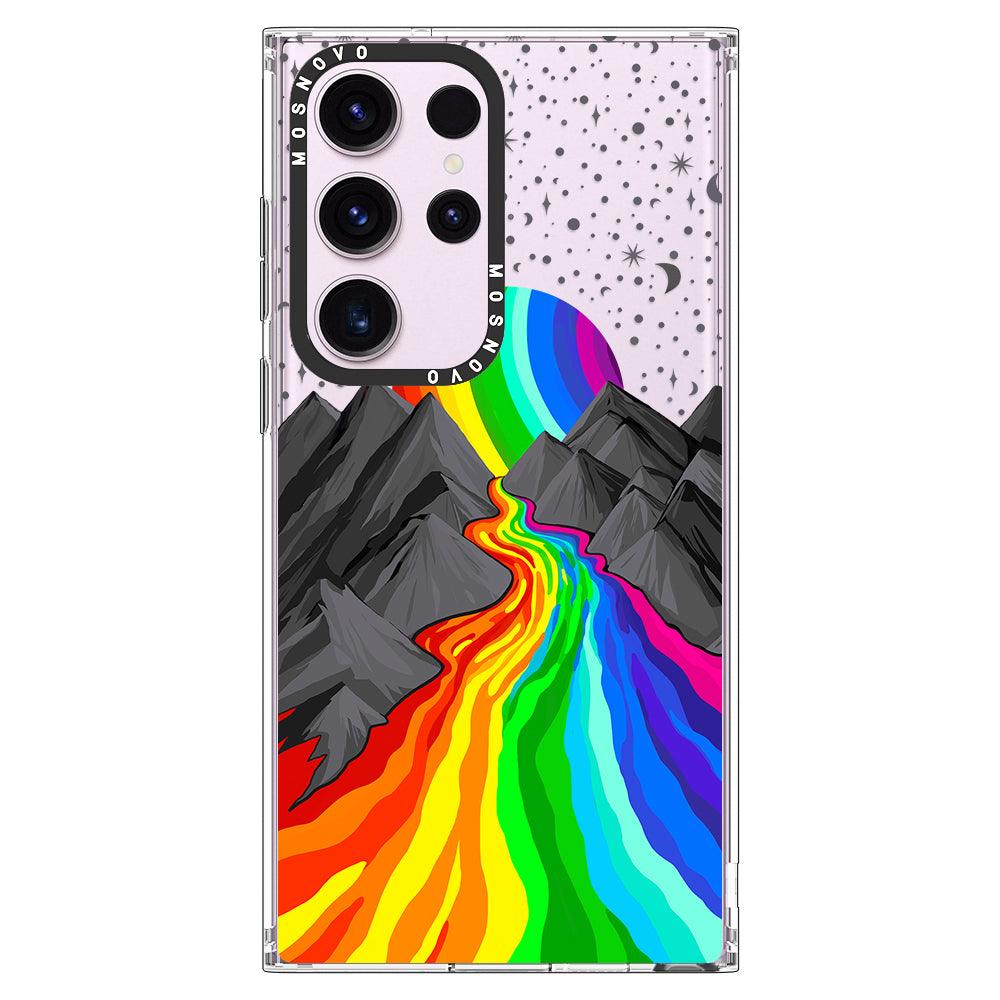 Rainbow Volcano Phone Case - Samsung Galaxy S23 Ultra Case - MOSNOVO