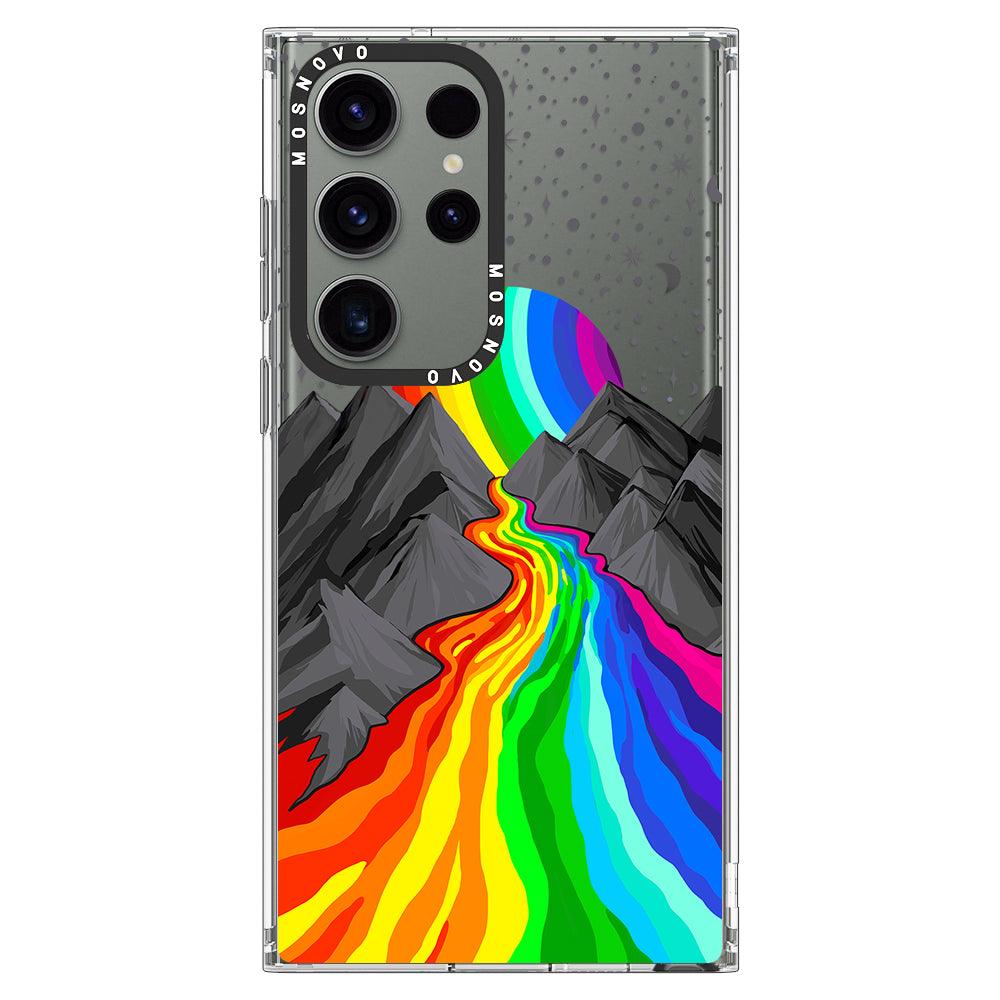 Rainbow Volcano Phone Case - Samsung Galaxy S23 Ultra Case - MOSNOVO