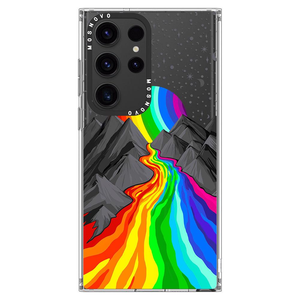 Rainbow Volcano Phone Case - Samsung Galaxy S23 Ultra Case - MOSNOVO