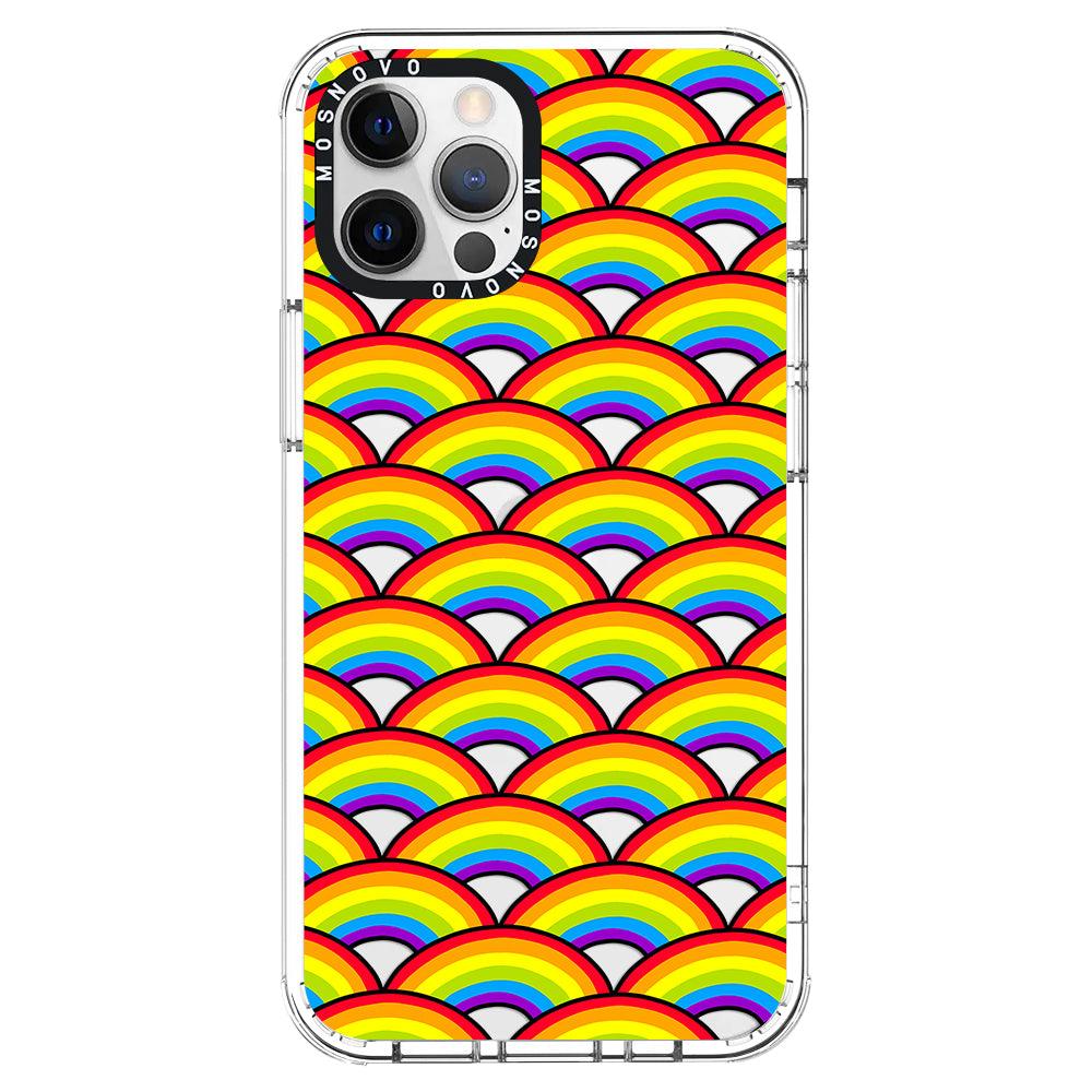 Rainbow Waves Phone Case - iPhone 12 Pro Case - MOSNOVO