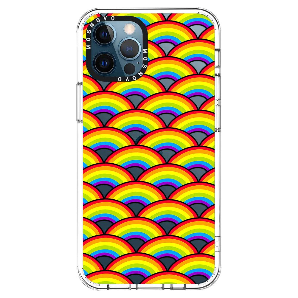 Rainbow Waves Phone Case - iPhone 12 Pro Case - MOSNOVO