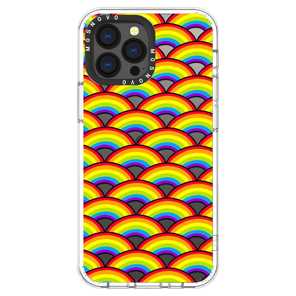 Rainbow Waves Phone Case - iPhone 13 Pro Max Case - MOSNOVO