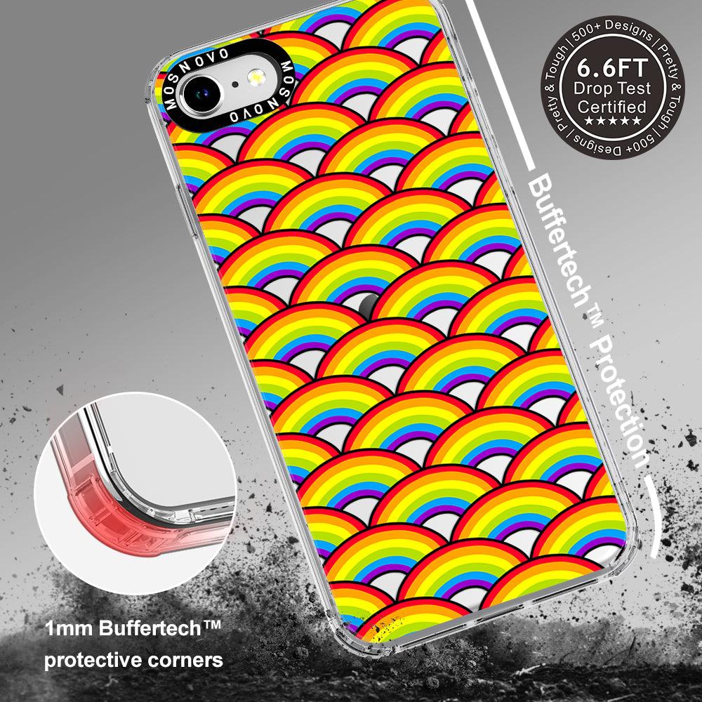 Rainbow Waves Phone Case - iPhone 8 Case - MOSNOVO