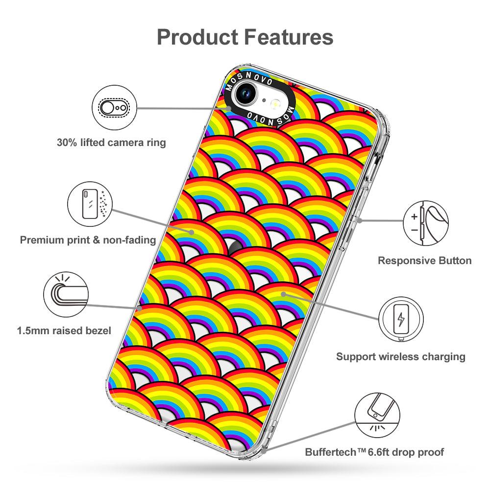 Rainbow Waves Phone Case - iPhone 8 Case - MOSNOVO