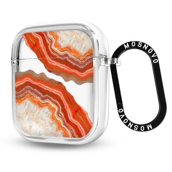 Red Agate AirPods 1/2 Case - MOSNOVO