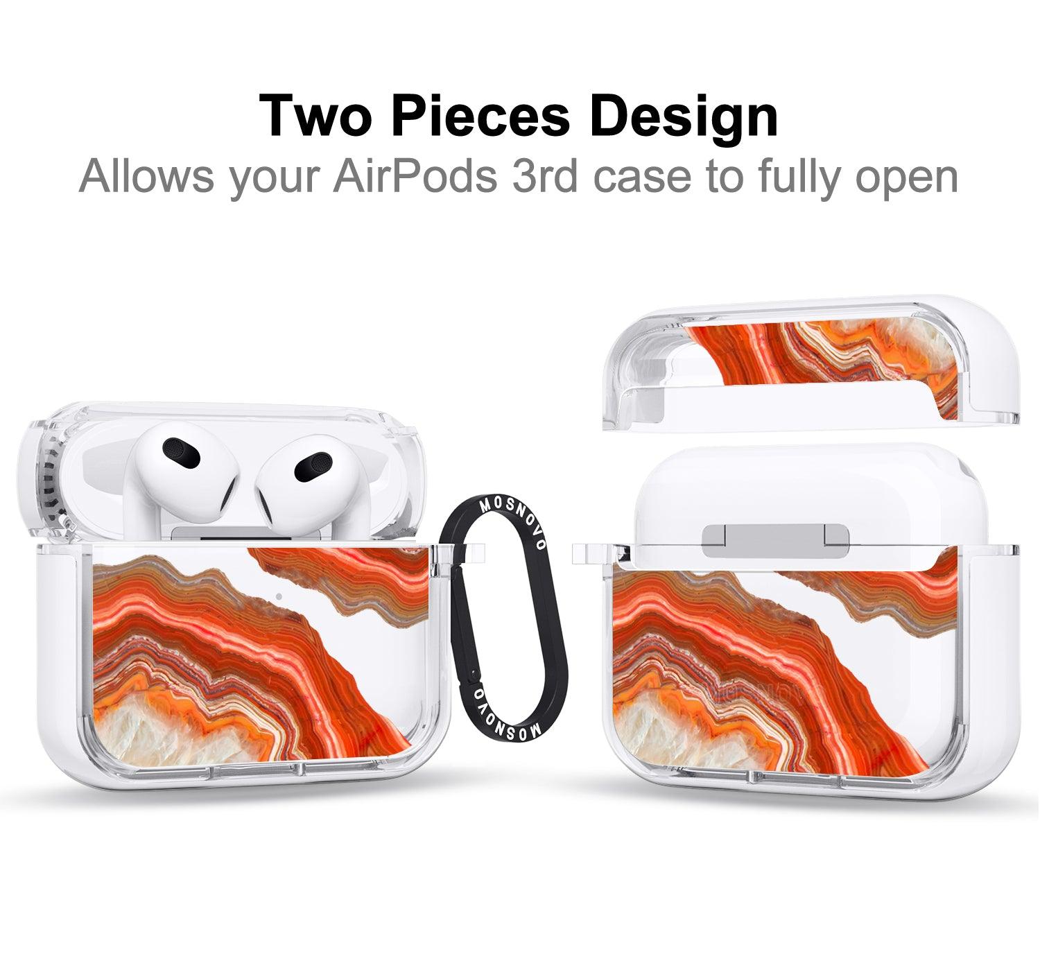 Red Agate AirPods 3 Case (3rd Generation) - MOSNOVO