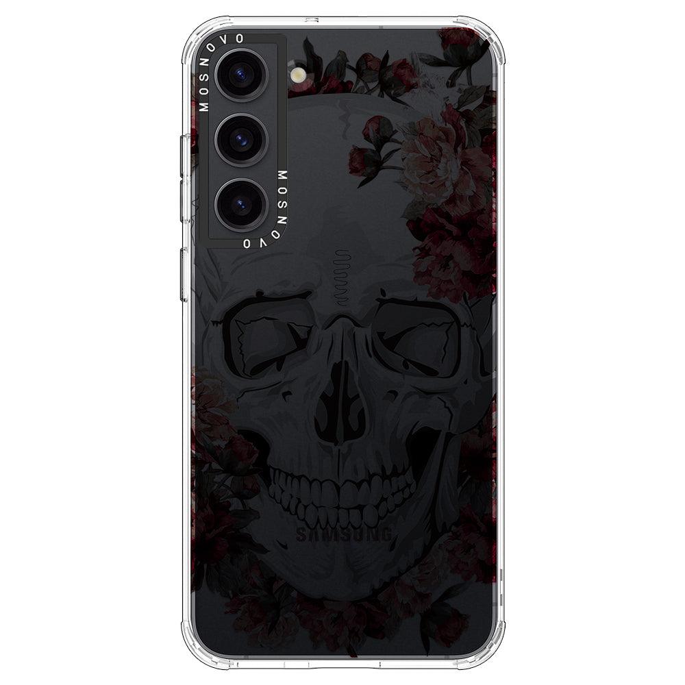 Red Flower Skull Phone Case - Samsung Galaxy S23 Case - MOSNOVO