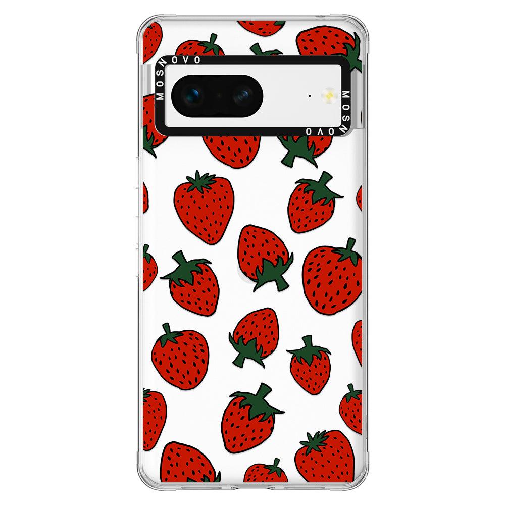 Red Strawberry Phone Case - Google Pixel 7 Case - MOSNOVO