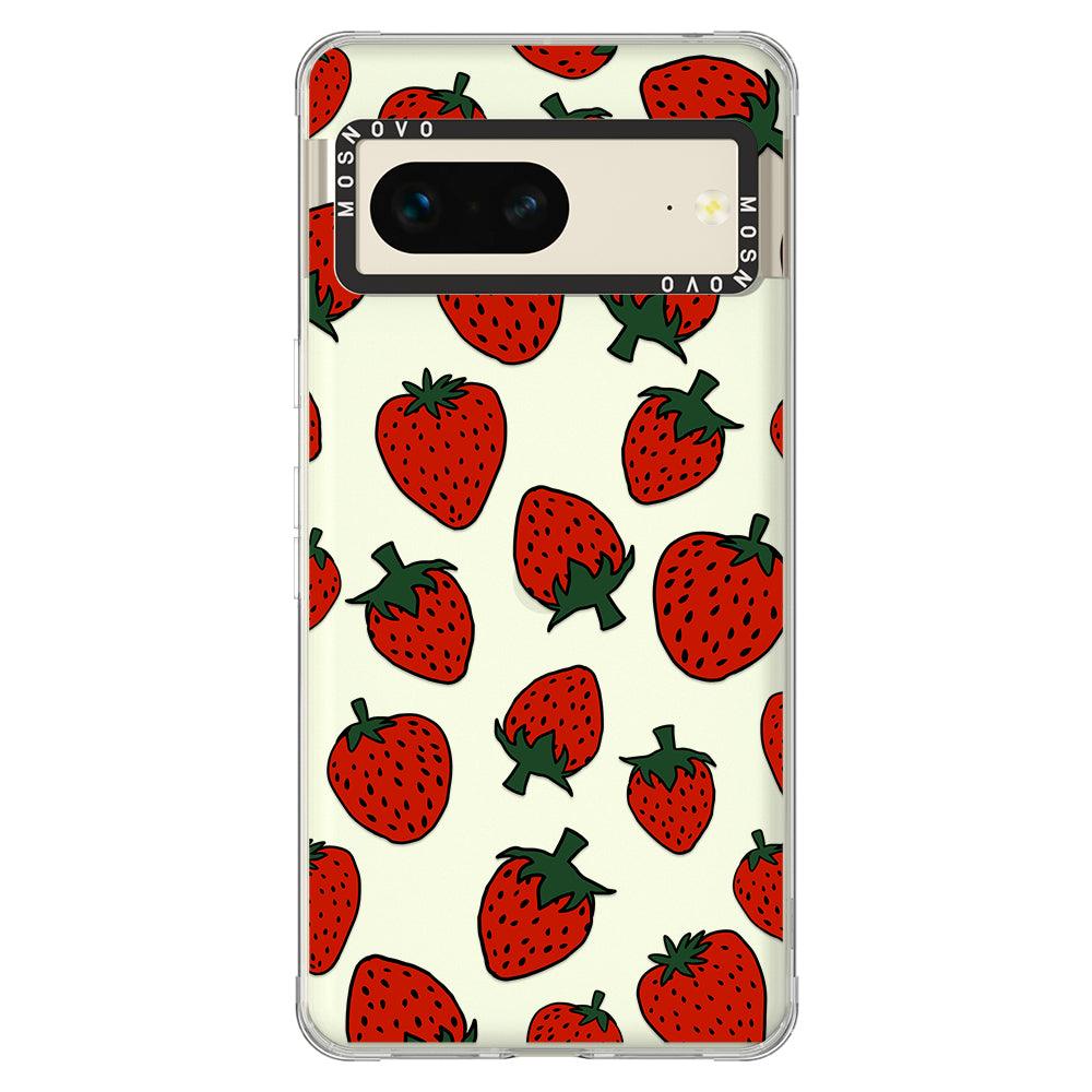 Red Strawberry Phone Case - Google Pixel 7 Case - MOSNOVO