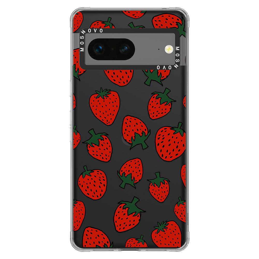 Red Strawberry Phone Case - Google Pixel 7 Case - MOSNOVO