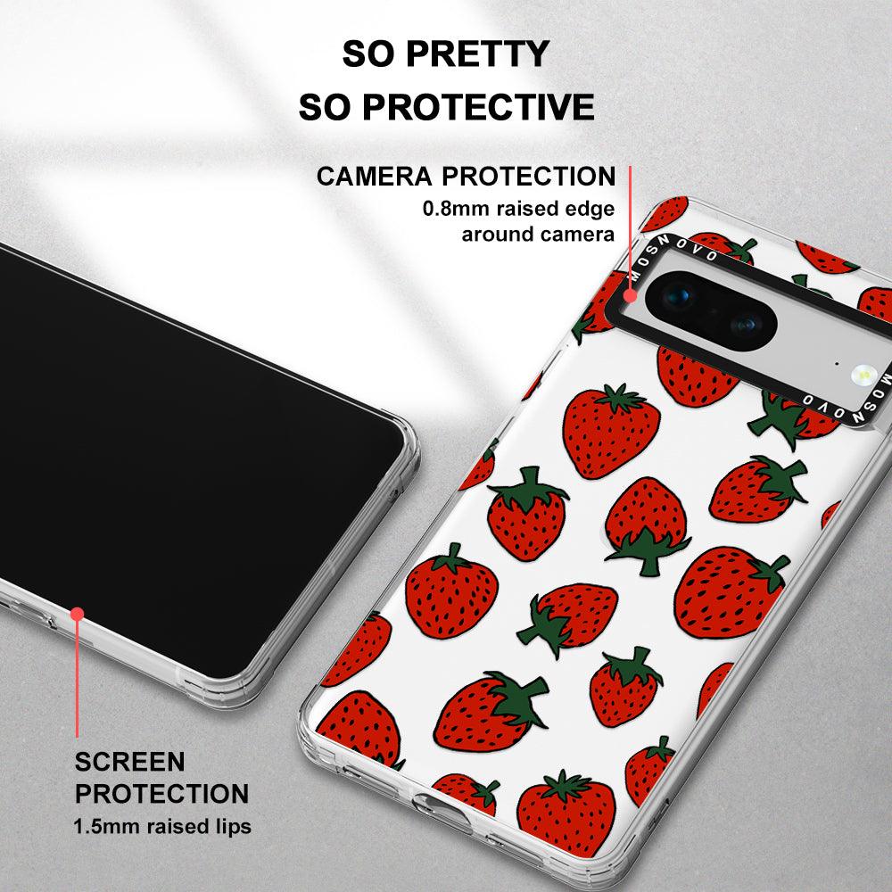 Red Strawberry Phone Case - Google Pixel 7 Case - MOSNOVO