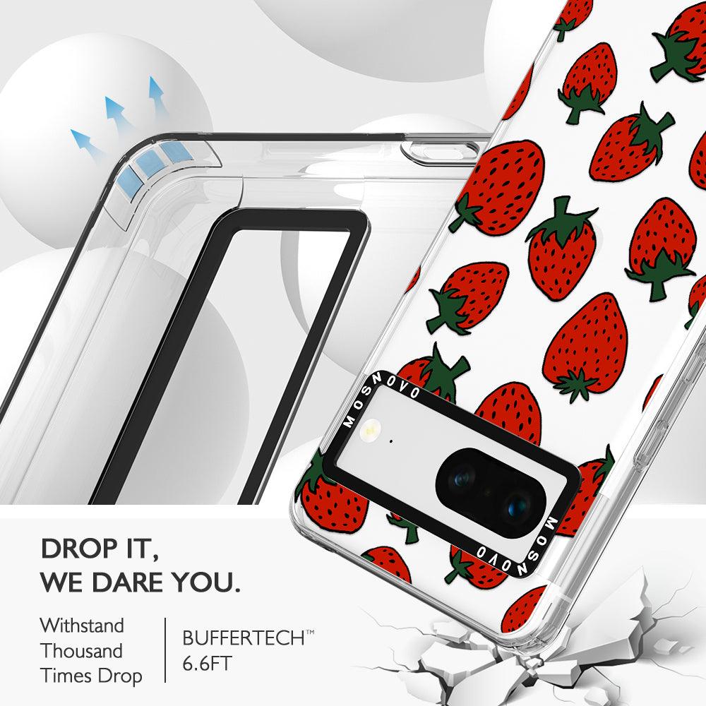 Red Strawberry Phone Case - Google Pixel 7 Case - MOSNOVO